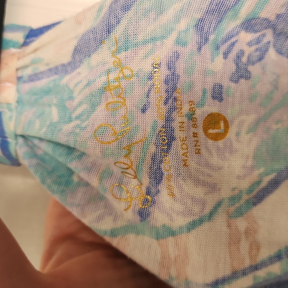 Lily Pulitzer Blue Nautical Tank Top Large - Picture 4 of 6
